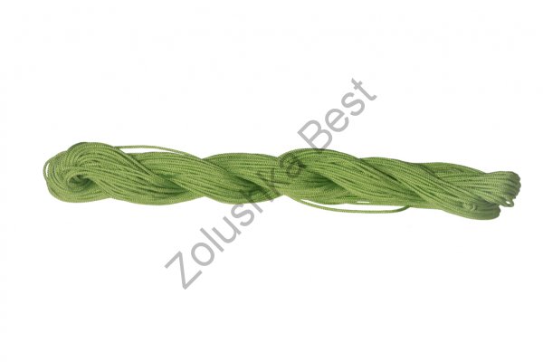 Шнур нейлоновый зеленый 1 мм, 25 м