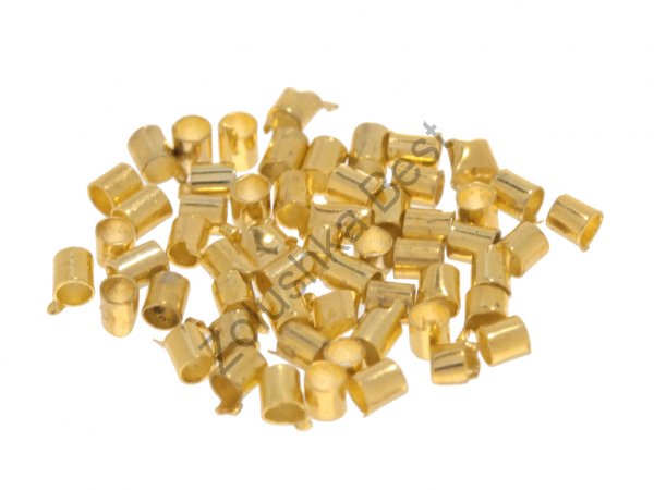 Кримпы (зажимные бусины), 1.4 мм, золото, 500 шт