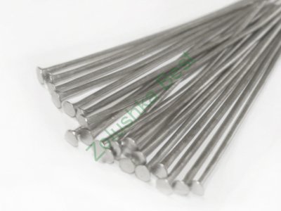 Пины-гвоздики 40×0,8 мм, серебро, 55 шт