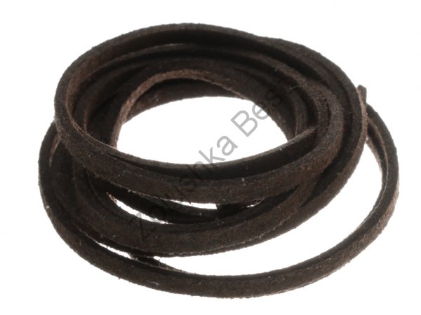 Шнур замшевый коричневый, 2.5×1.5 мм, 1 метр