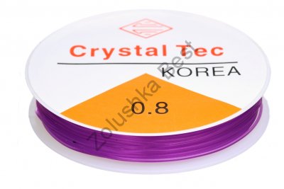 Силиконовая нить (спандекс - резинка для браслетов) 0,8 мм ярко-пурпурный Китай (аналог)