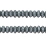Бусины гематита 2×4 мм, рондели, граненые, натур., 180 шт
