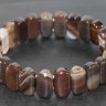 Браслет из агата, натур., 17 см, коричневый