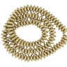Бусины гематита золото 3×8 мм, рондели, граненые, натур., 115 шт
