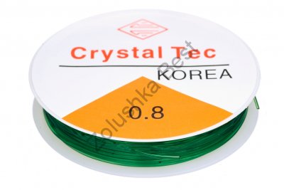 Силиконовая нить (спандекс - резинка для браслетов) 0,8 мм зеленый Китай (аналог)