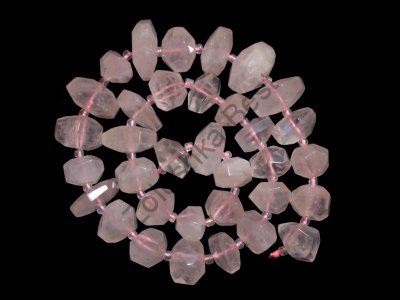 Бусины розового кварца 10×11×14 мм, натур., 30 шт