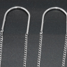 Швензы цепочки, 60×10 мм, родированные, серебро, 1 пара 