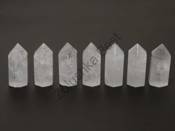Набор кристаллов из горного хрусталя 35×15×17 мм, 7 шт
