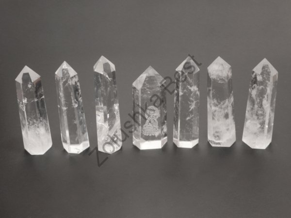 Набор кристаллов из горного хрусталя 74×24×28 мм, 7 шт