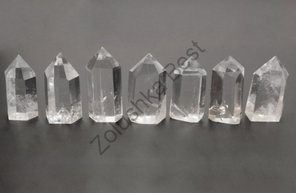 Набор кристаллов из горного хрусталя 50×18×28 мм, 7 шт
