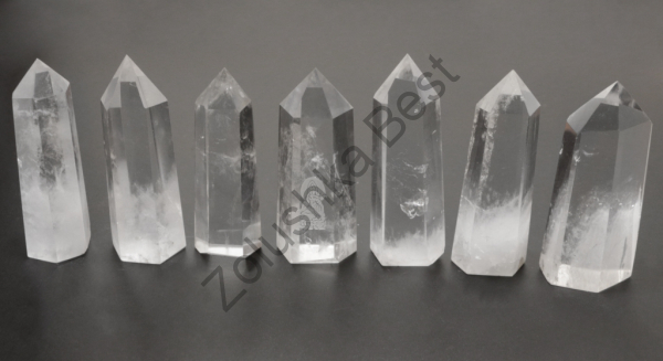 Набор кристаллов из горного хрусталя 69×21×25 мм, 7 шт