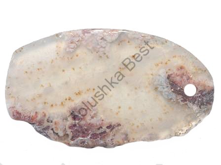 Срез агата 46×27×4,9 мм, натур. тонированный 