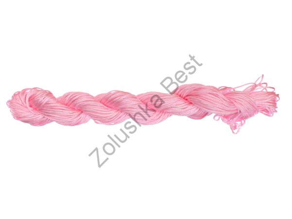 Шнур нейлоновый розовый 1 мм, 25 м 