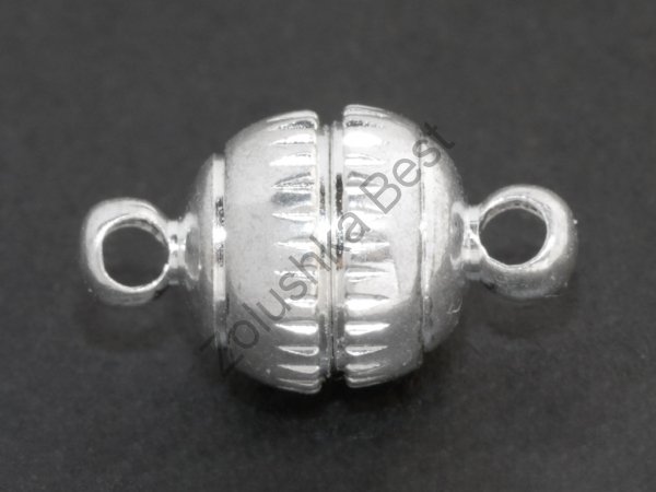 Магнитный замок, светлое серебро, 14×8×8 мм, 2 шт