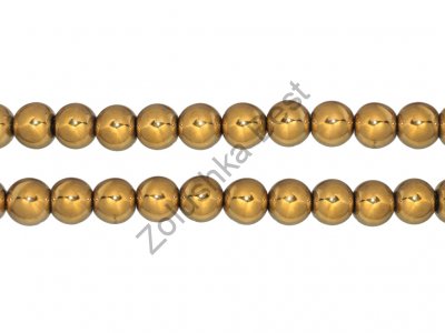 Бусины гематита золотого 4 мм, круглые, натур., 105 шт 