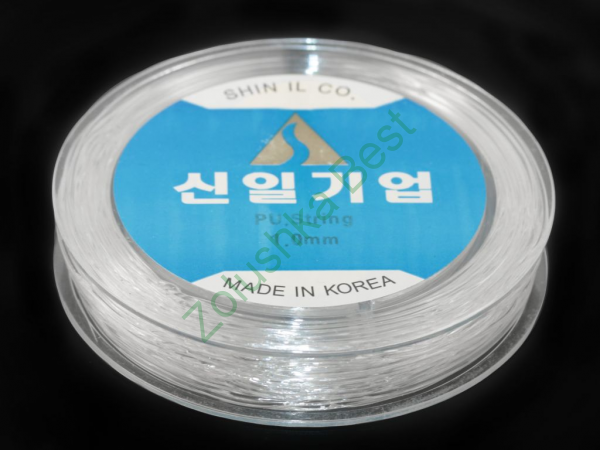 Силиконовая нить (спандекс - резинка для браслетов) 1 мм Корея (оригинал), не рвется, 25 метров 