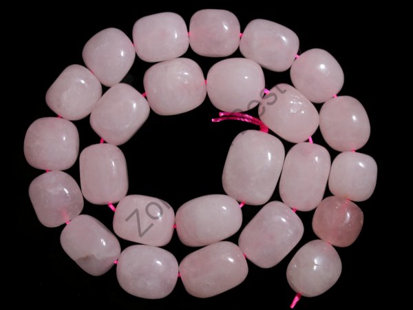 Бусины розового кварца 16×13×14 мм, натур., 23 шт