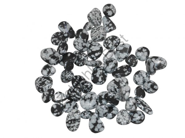 Крошка обсидиана снежного, 12×15 мм, натур., 40 см